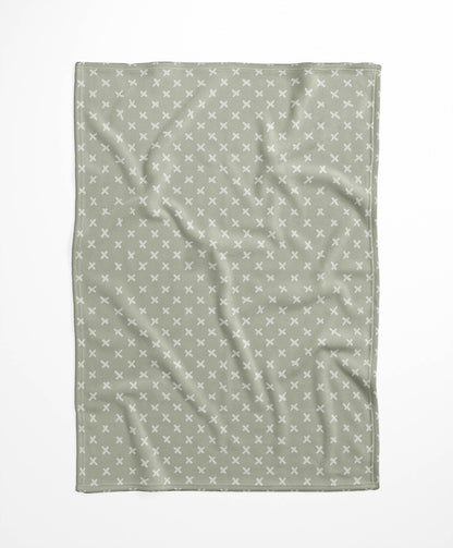 Criss Cross Velveteen Fleece Blanket