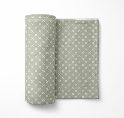 Criss Cross Velveteen Fleece Blanket