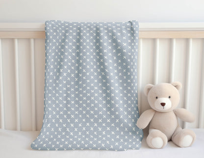 Criss Cross Velveteen Fleece Blanket