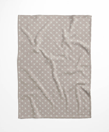 Criss Cross Velveteen Fleece Blanket