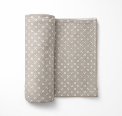 Criss Cross Velveteen Fleece Blanket