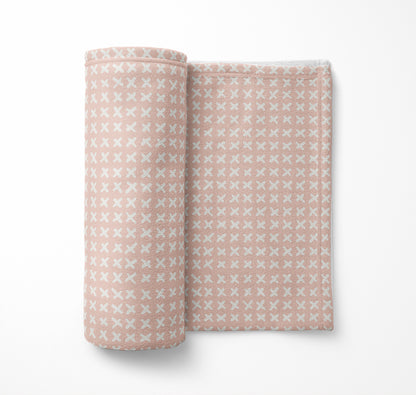 Cross Velveteen Fleece Blanket