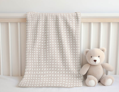 Cross Velveteen Fleece Blanket