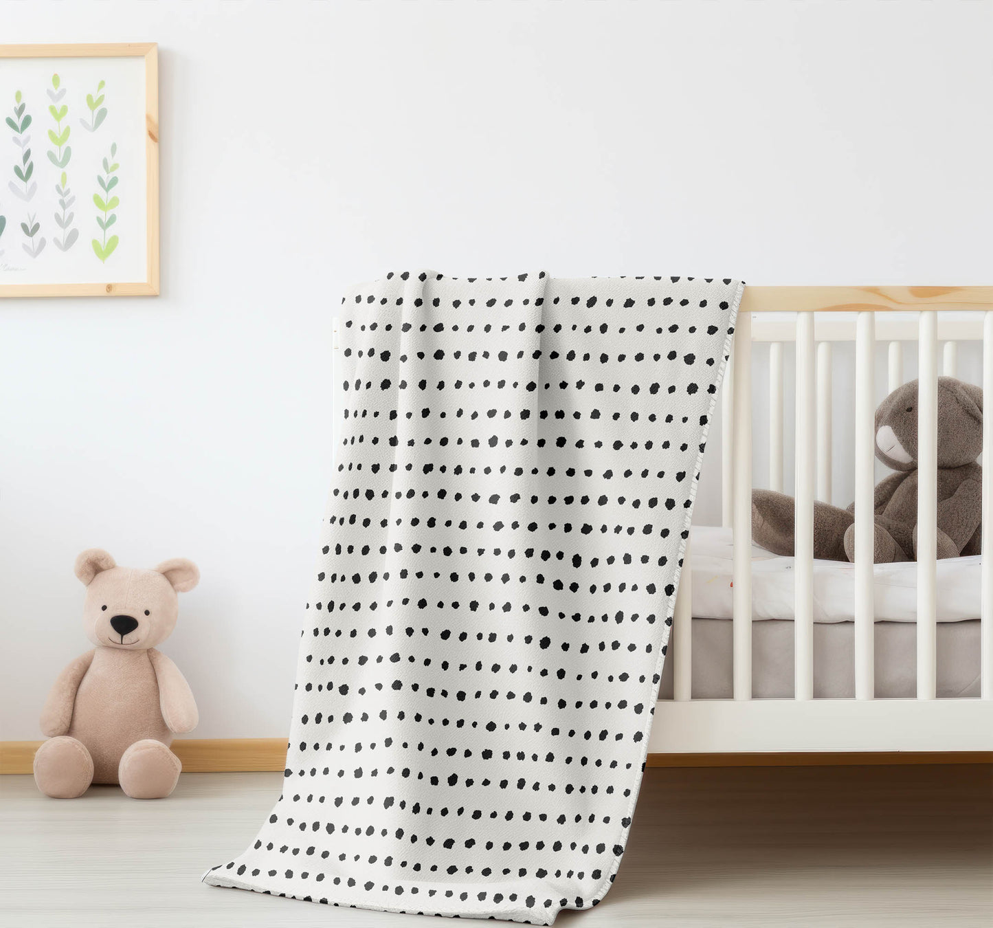 Dot Row Velveteen Fleece Blanket