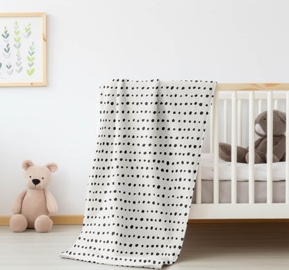 Dot Row Velveteen Fleece Blanket