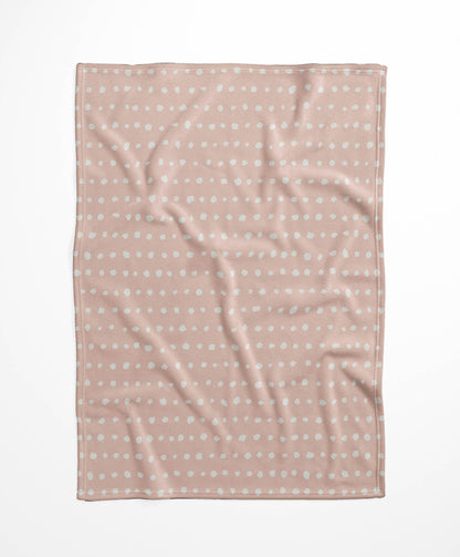 Dot Row Velveteen Fleece Blanket