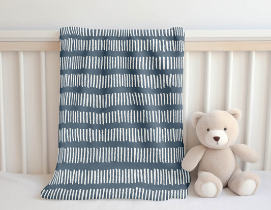Fencing Rows Velveteen Fleece Blanket