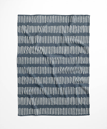 Fencing Rows Velveteen Fleece Blanket