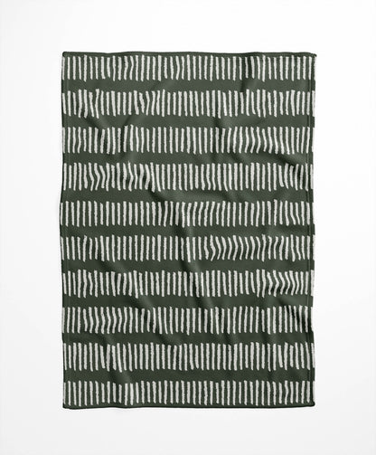 Fencing Rows Velveteen Fleece Blanket