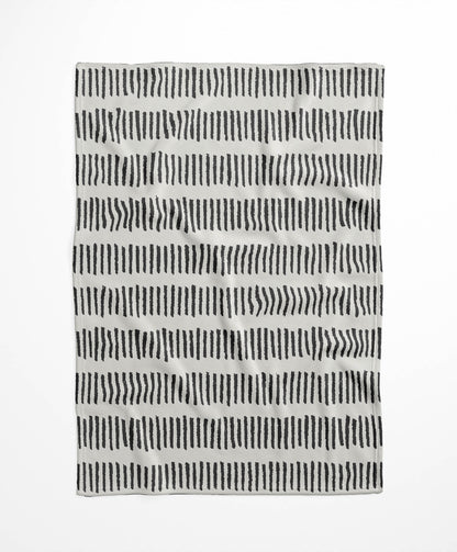 Fencing Rows Velveteen Fleece Blanket