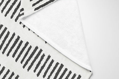 Fencing Rows Velveteen Fleece Blanket