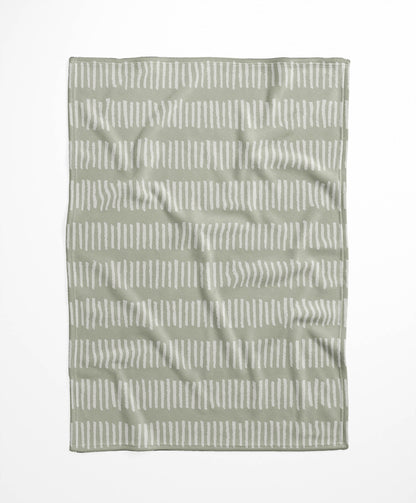 Fencing Rows Velveteen Fleece Blanket