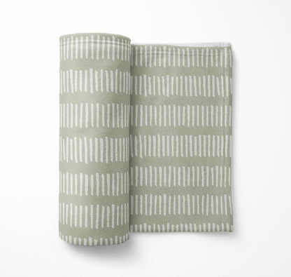 Fencing Rows Velveteen Fleece Blanket