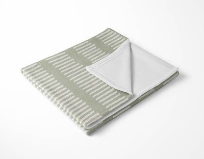Fencing Rows Velveteen Fleece Blanket