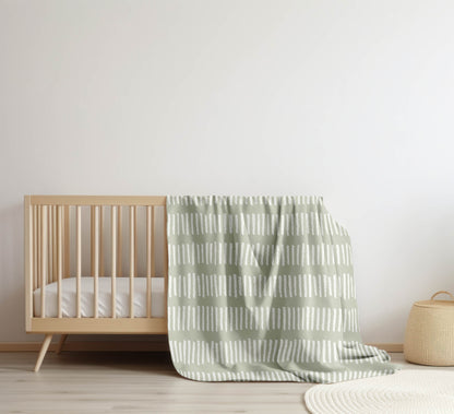 Fencing Rows Velveteen Fleece Blanket