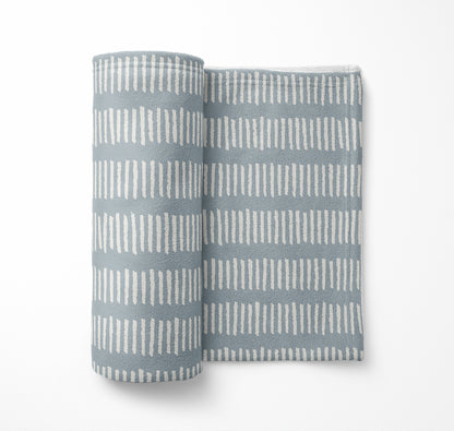 Fencing Rows Velveteen Fleece Blanket