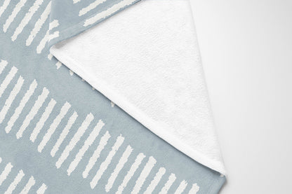 Fencing Rows Velveteen Fleece Blanket