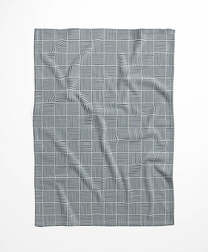 Gridblocked Velveteen Fleece Blanket