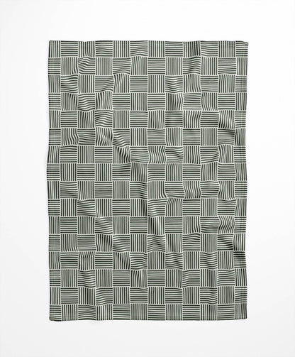 Gridblocked Velveteen Fleece Blanket