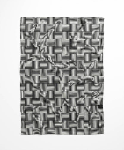 Gridblocked Velveteen Fleece Blanket
