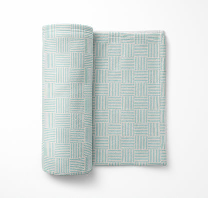 Gridblocked Velveteen Fleece Blanket