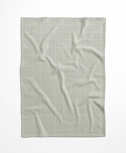 Gridblocked Velveteen Fleece Blanket