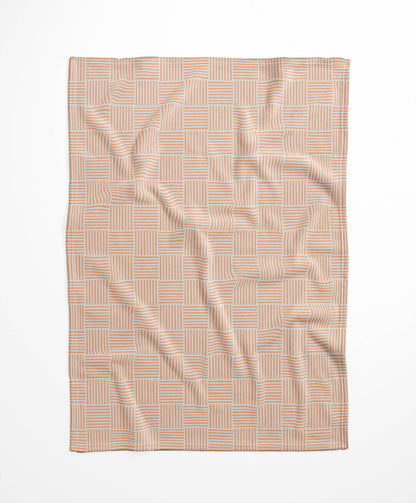 Gridblocked Velveteen Fleece Blanket