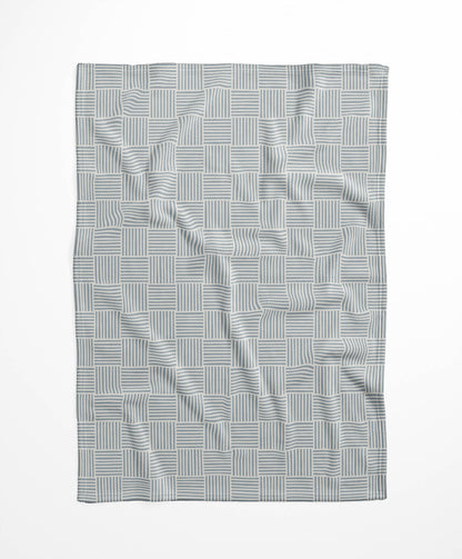 Gridblocked Velveteen Fleece Blanket