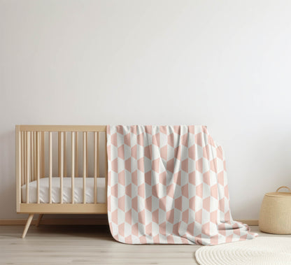 Hex Velveteen Fleece Blanket