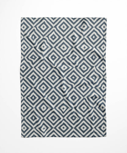 Ikat Eye Velveteen Fleece Blanket