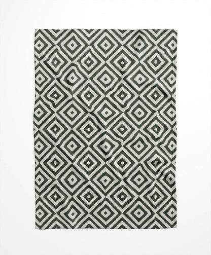 Ikat Eye Velveteen Fleece Blanket
