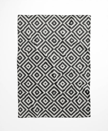 Ikat Eye Velveteen Fleece Blanket