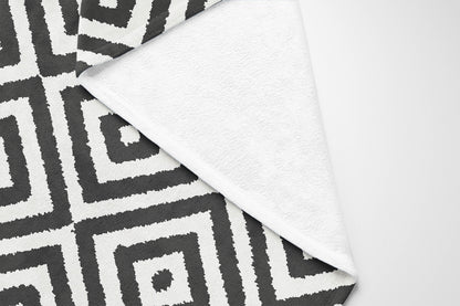 Ikat Eye Velveteen Fleece Blanket