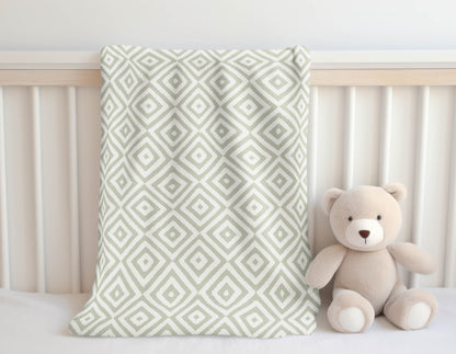Ikat Eye Velveteen Fleece Blanket