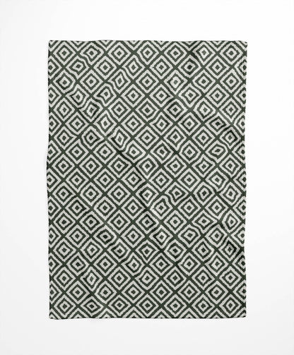 Ikat Grunge Velveteen Fleece Blanket