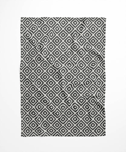 Ikat Grunge Velveteen Fleece Blanket