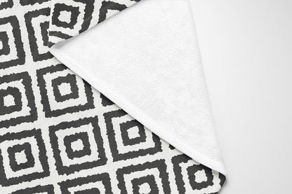 Ikat Grunge Velveteen Fleece Blanket