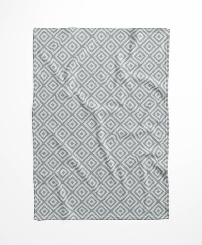 Ikat Grunge Velveteen Fleece Blanket