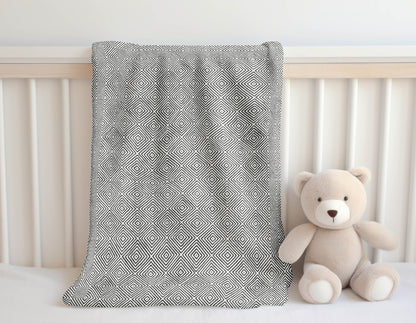 Ikat Spray Velveteen Fleece Blanket
