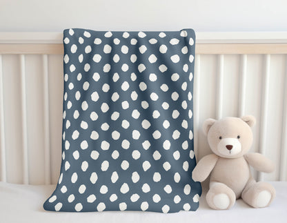 Large Dot Velveteen Fleece Blanket
