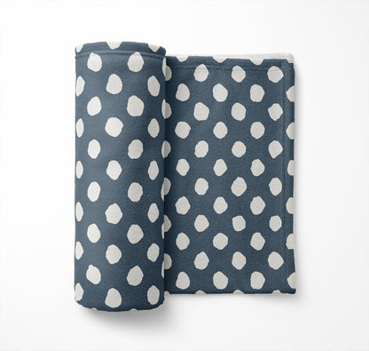 Large Dot Velveteen Fleece Blanket