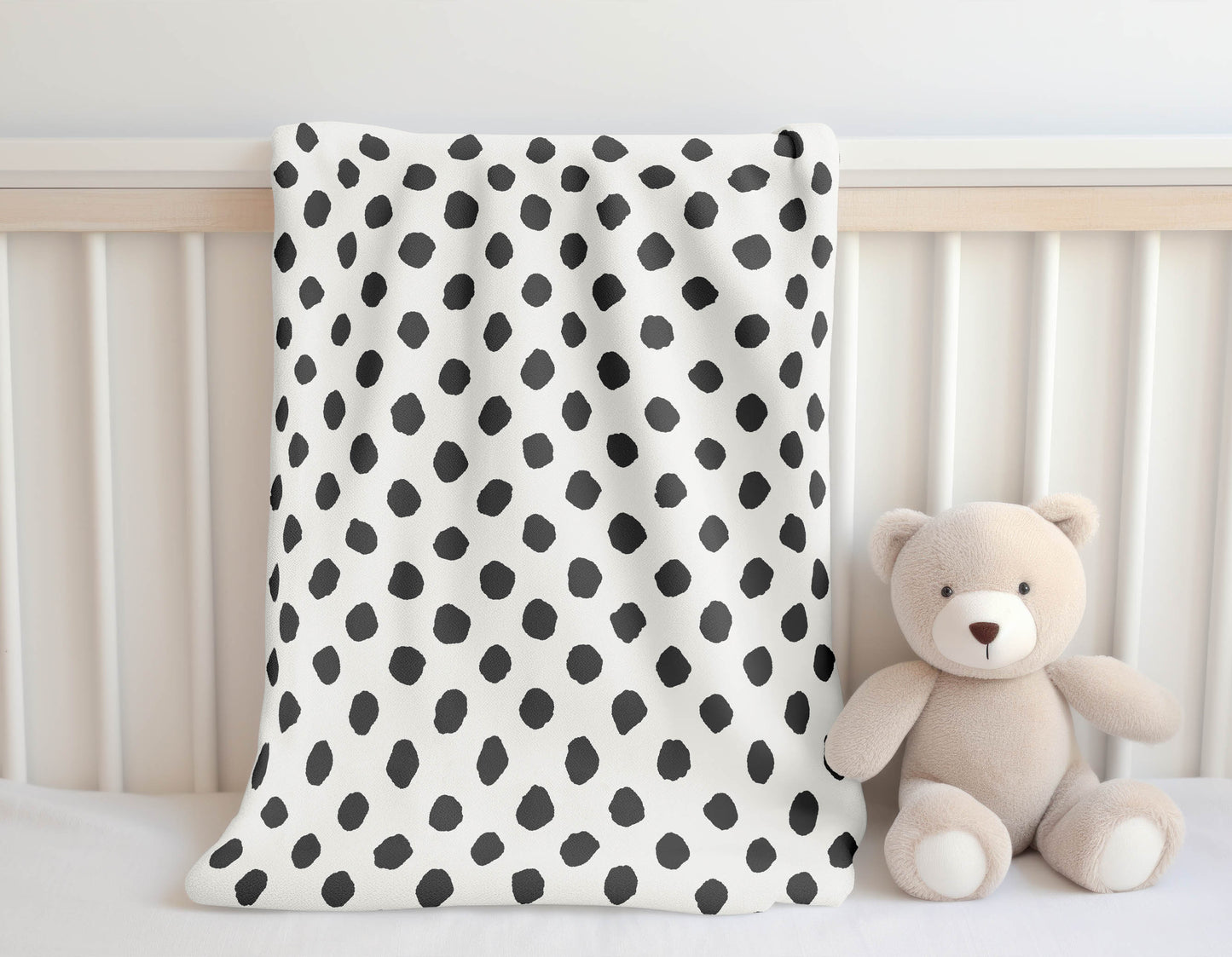 Large Dot Velveteen Fleece Blanket