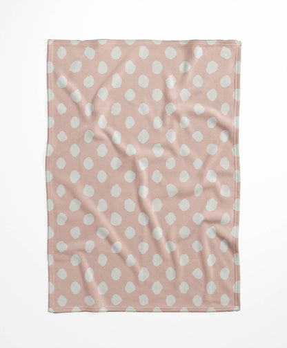 Large Dot Velveteen Fleece Blanket