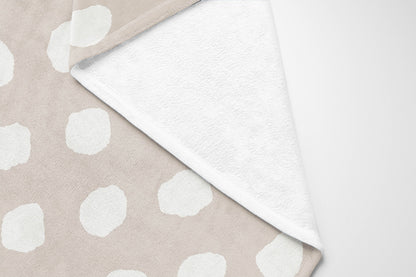 Large Dot Velveteen Fleece Blanket