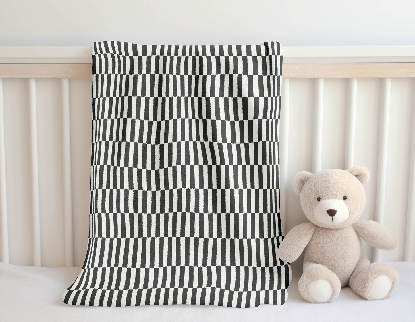 Off Stripe Velveteen Fleece Blanket