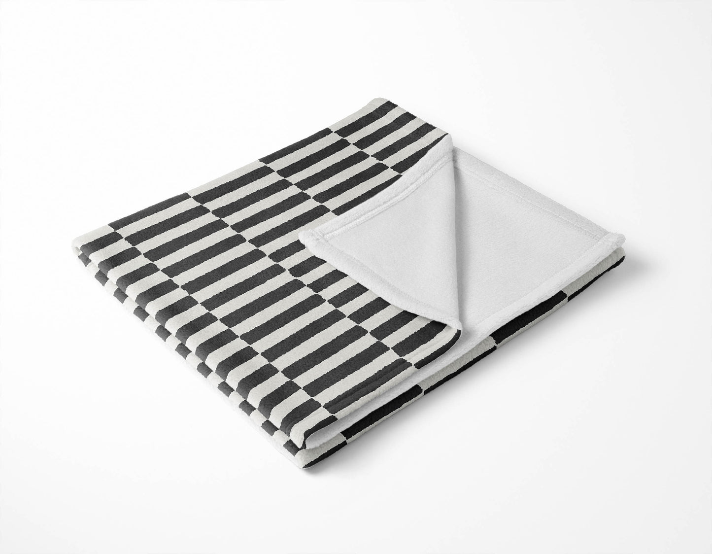 Off Stripe Velveteen Fleece Blanket