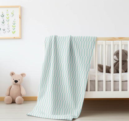 Off Stripe Velveteen Fleece Blanket