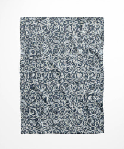 Rolling Circles Velveteen Fleece Blanket