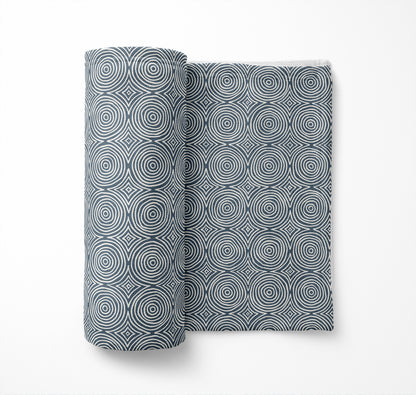 Rolling Circles Velveteen Fleece Blanket