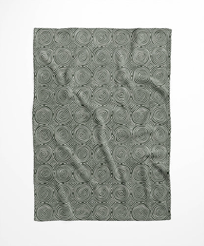 Rolling Circles Velveteen Fleece Blanket